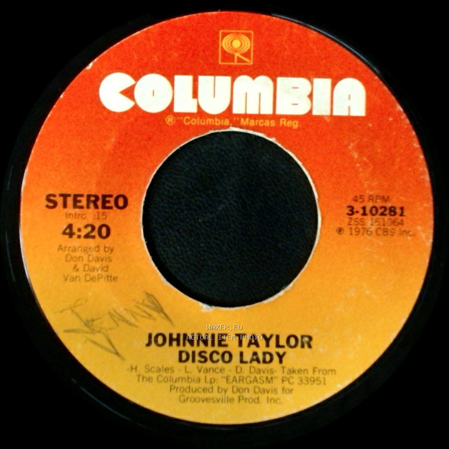 Johnnie Taylor - Disco Lady / You're The Best In The World side B
