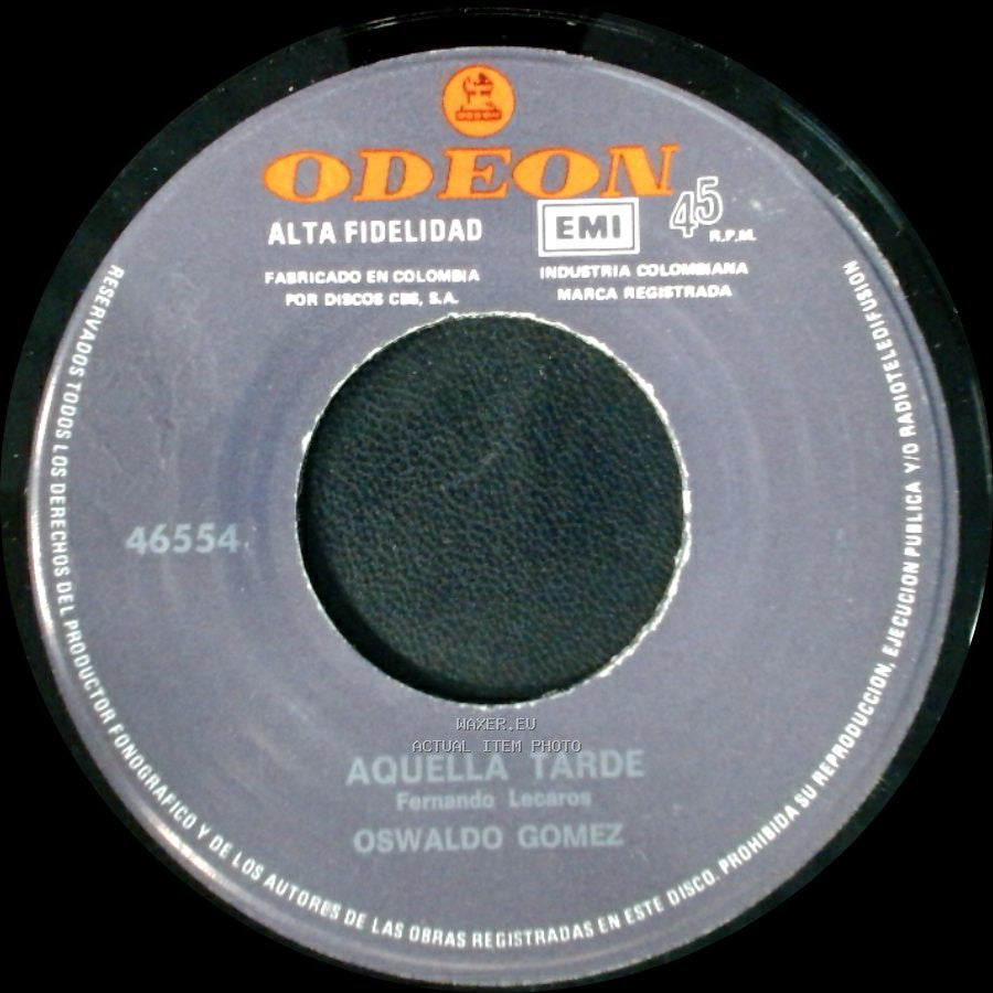 Oswaldo Gomez - Cuando Muere La Noche / Aquella Tarde side B