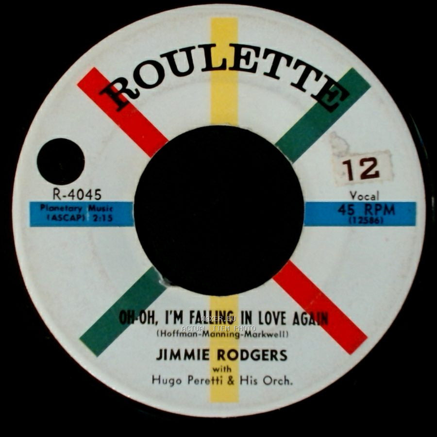 Jimmie Rodgers - Oh Oh, I'm Falling In Love Again / The Long Hot Summer side A