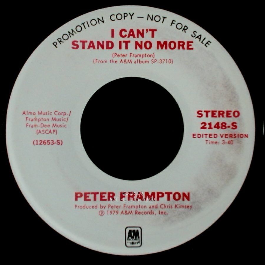 Peter Frampton - I Can't Stand It No More / I Can't Stand It No More side A
