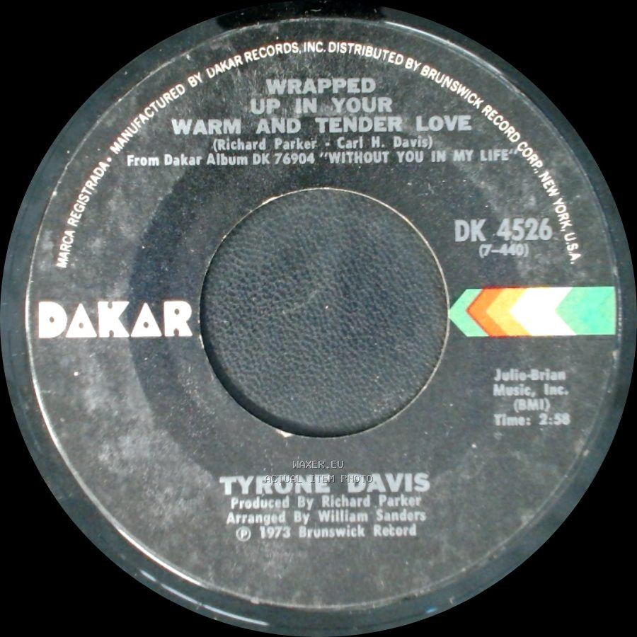 Tyrone Davis - True Love Is Hard To Find / Wrapped Up In Your Warm And Tender Love side B