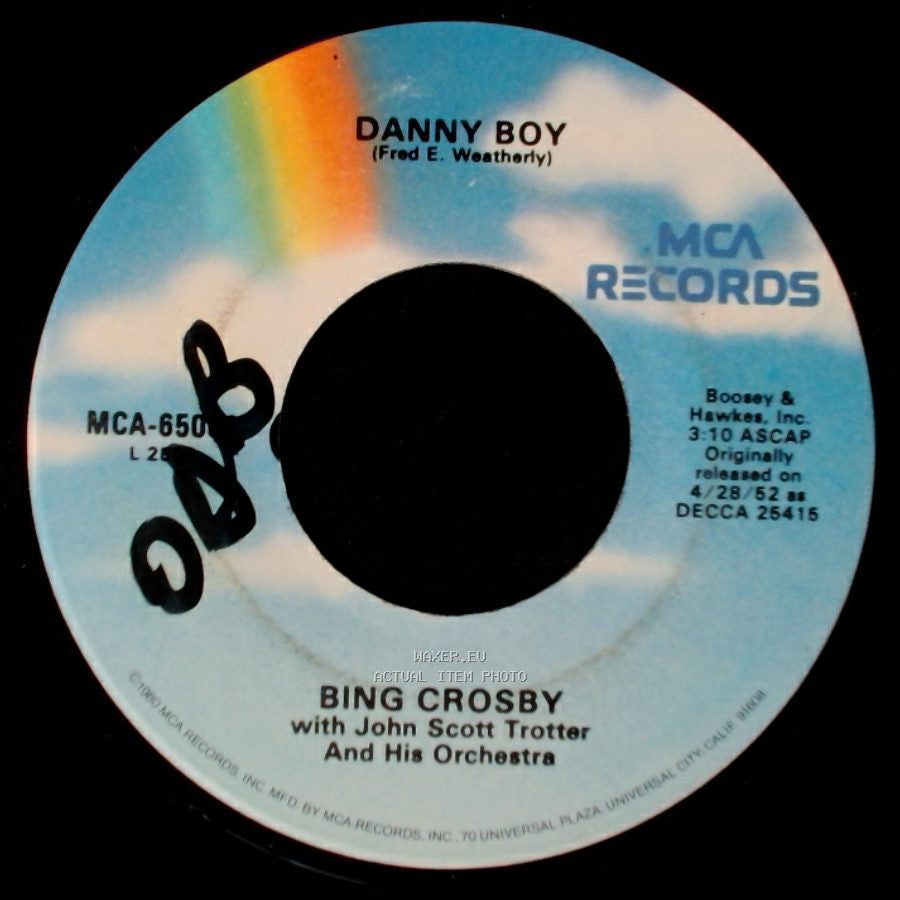 Bing Crosby With John Scott Trotter And His Orchestra - Dear Little Boy Of Mine / Danny Boy side B