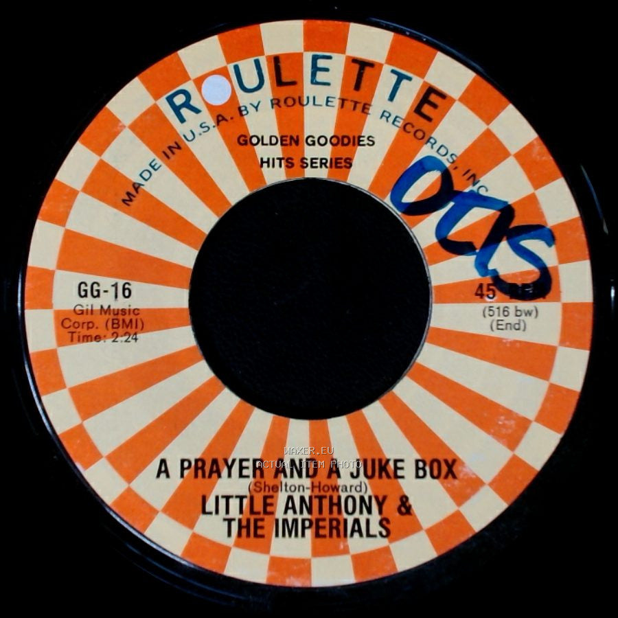 Little Anthony & The Imperials - A Prayer And A Juke Box / Tears On My Pillow side A