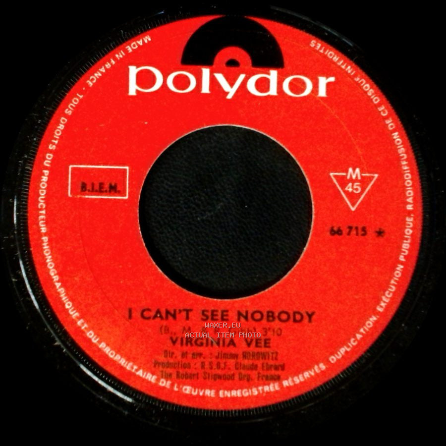 Virginia Vee - I Can't See Nobody / Boum! Boum! Boum! side A