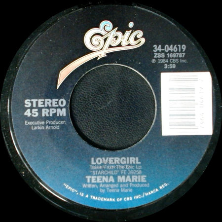 Teena Marie - Lovergirl / Lovergirl (Instrumental) side A