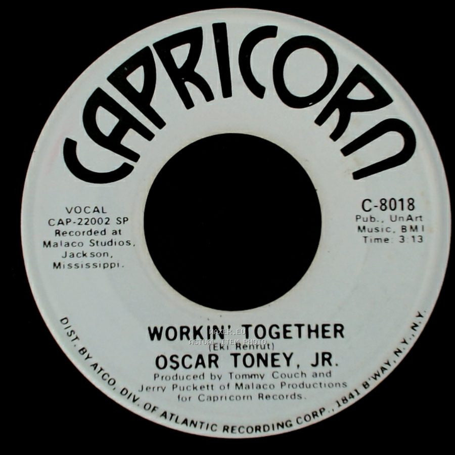 Eddie Sidney Jr. / Oscar Toney, Jr. - The Baby Is Mine / Workin' Together side B