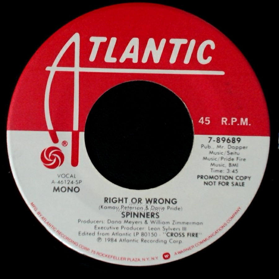 Spinners - Right Or Wrong / Right Or Wrong side B