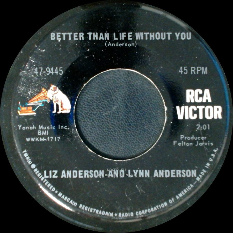 Liz Anderson And Lynn Anderson - Better Than Life Without You / Mother, May I side A