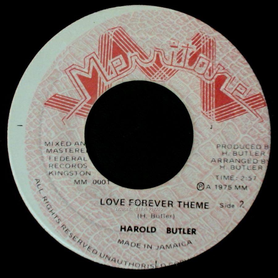 Cynthia / Harold Butler - Love Forever / Love Forever Theme side B