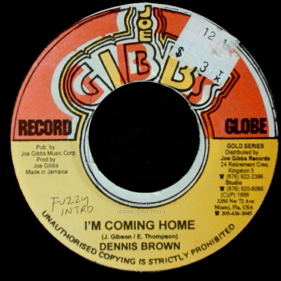 Dennis Brown / Joe Gibbs & The Professionals - I'm Coming Home / Version side A