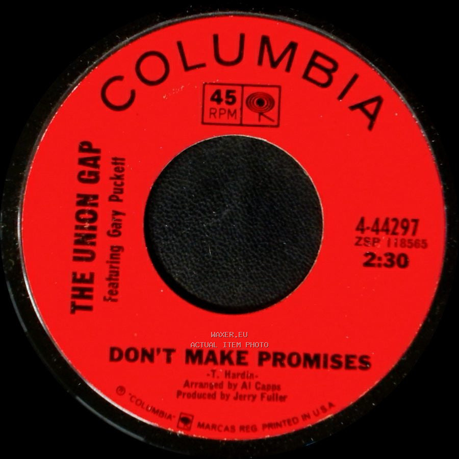 The Union Gap Featuring Gary Puckett - Don't Make Promises / Woman, Woman side A