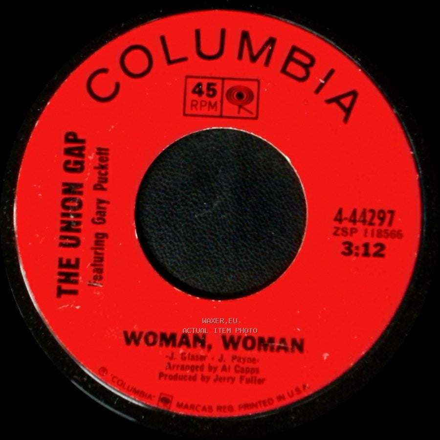 The Union Gap Featuring Gary Puckett - Don't Make Promises / Woman, Woman side B