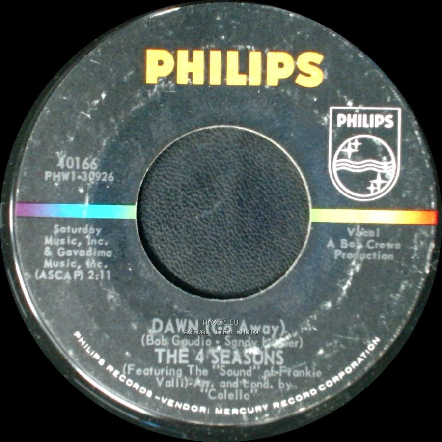 The 4 Seasons - No Surfin' Today / Dawn (Go Away) side B