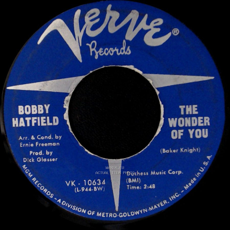 Bobby Hatfield - Only You / The Wonder Of You side B