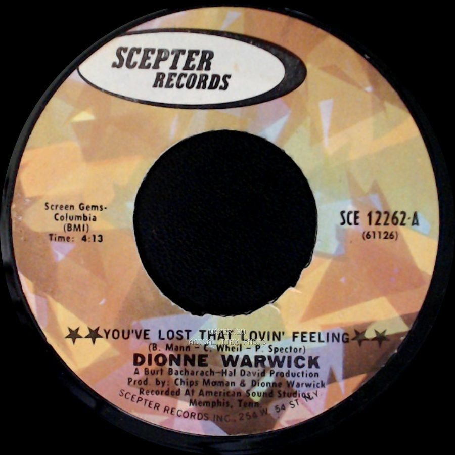 Dionne Warwick - You've Lost That Lovin' Feeling / Window Wishing side A