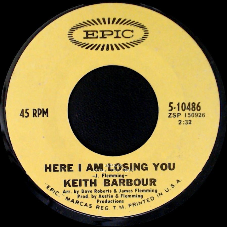 Keith Barbour - Echo Park / Here I Am Losing You side B