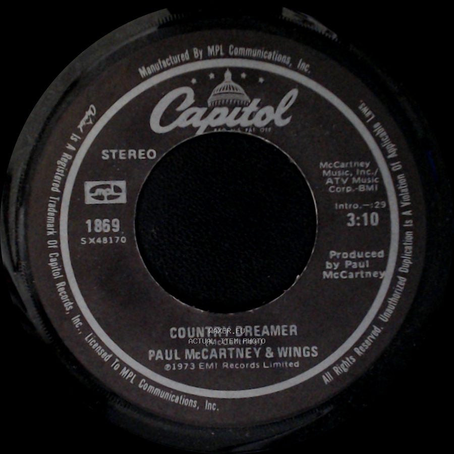 Paul Mccartney & Wings - Country Dreamer / Helen Wheels side A