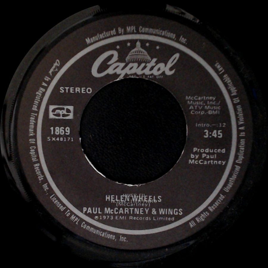 Paul Mccartney & Wings - Country Dreamer / Helen Wheels side B