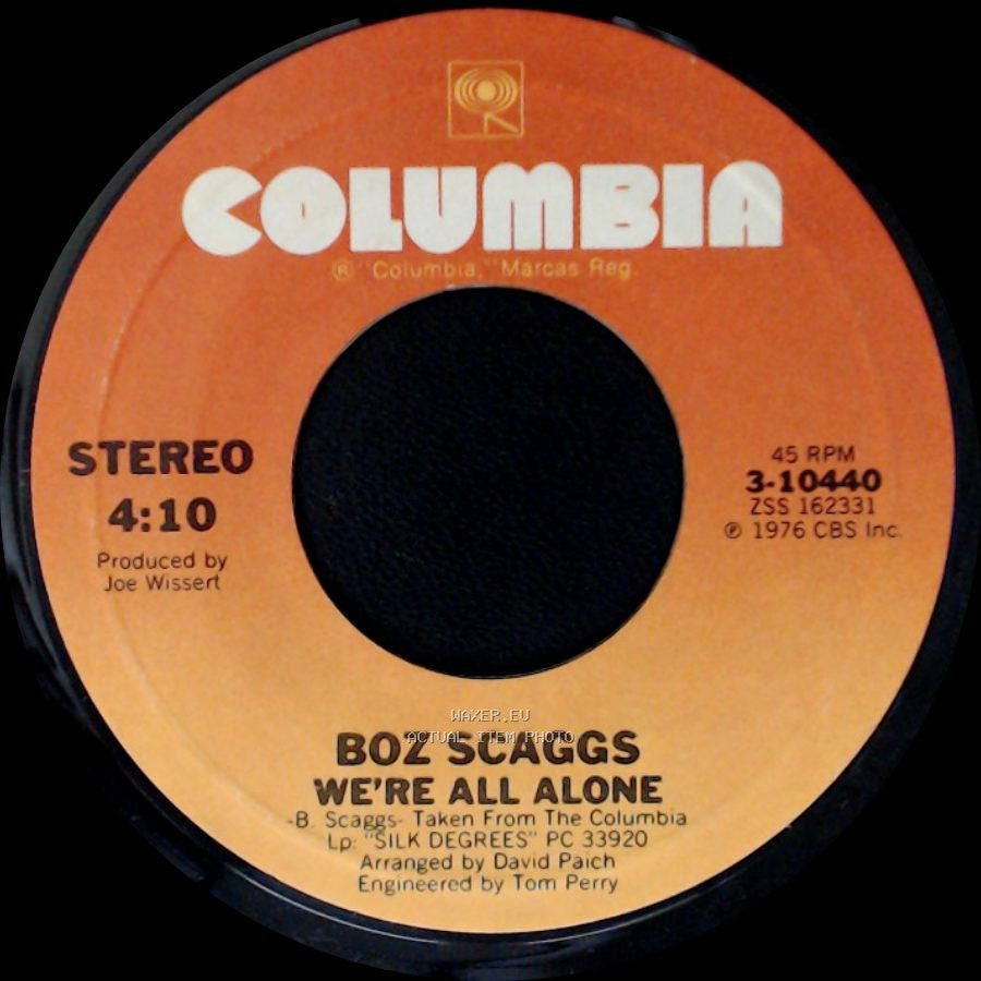 Boz Scaggs - What Can I Say / We're All Alone side B