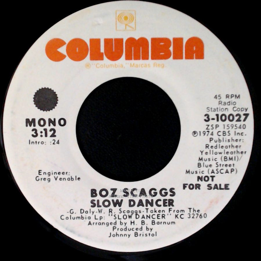 Boz Scaggs - Slow Dancer / Slow Dancer side A