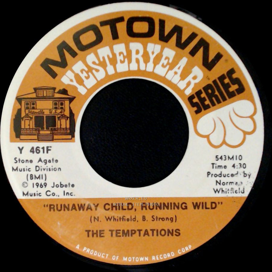 The Temptations - Cloud Nine / Runaway Child, Running Wild side B