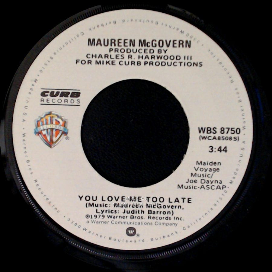 Maureen Mcgovern - Can You Read My Mind (Love Theme From 'superman') / You Love Me Too Late side B