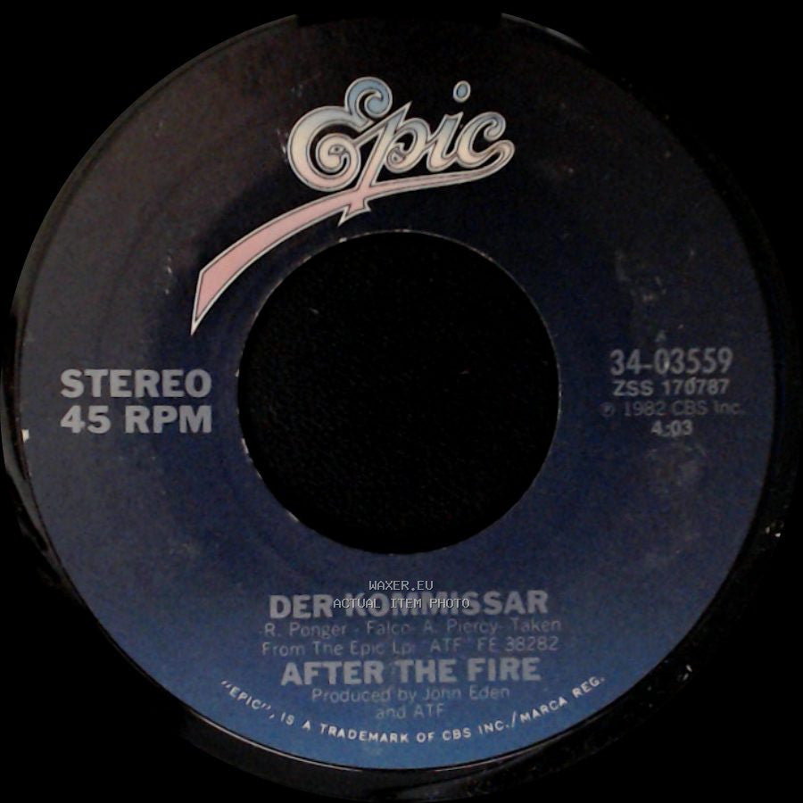 After The Fire - Dancing In The Shadows / Der Kommissar side B