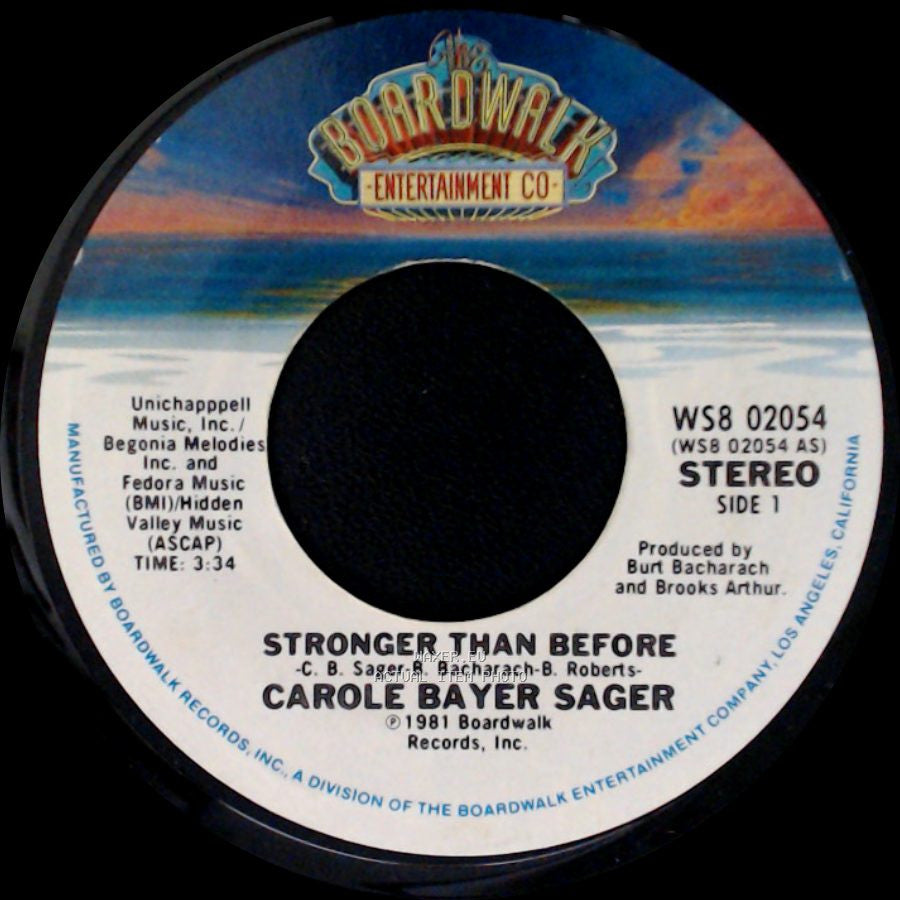 Carole Bayer Sager - Stronger Than Before / Somebody's Been Lying side A