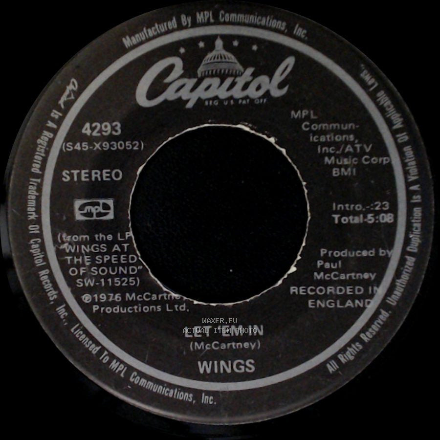 Wings - Let 'em In / Beware My Love side A