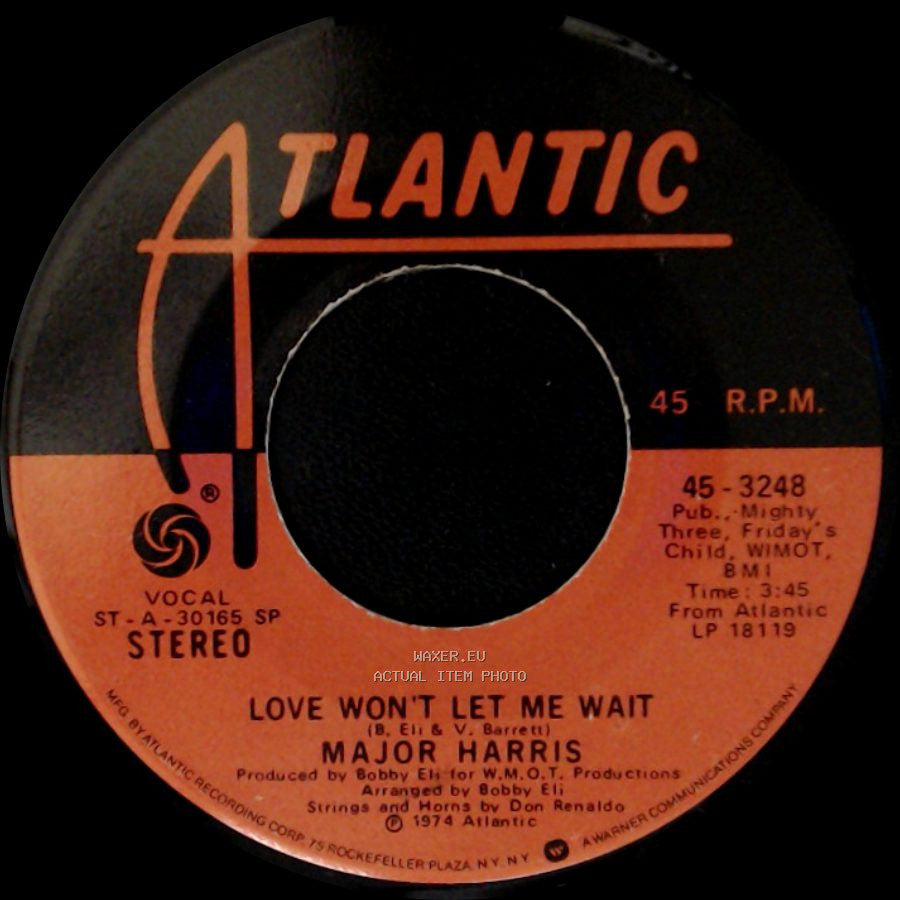 Major Harris - Love Won't Let Me Wait / After Loving You side A