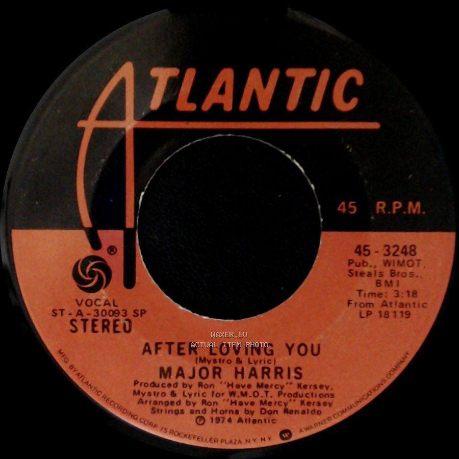 Major Harris - Love Won't Let Me Wait / After Loving You side B