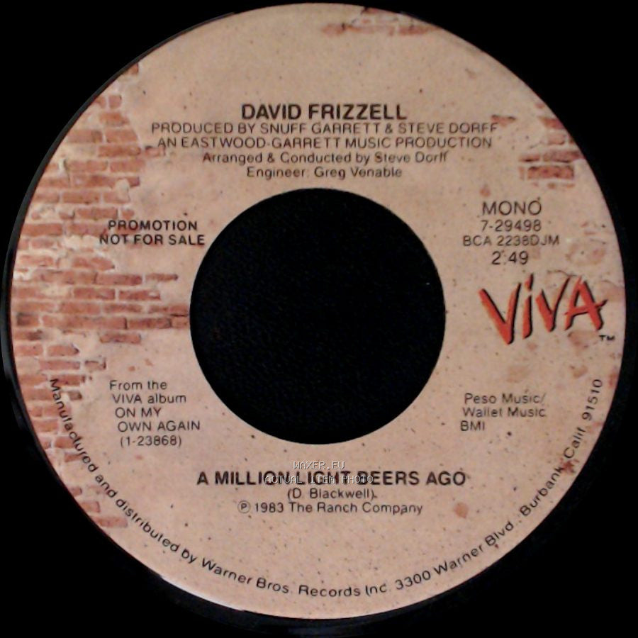 David Frizzell - A Million Light Beers Ago / A Million Light Beers Ago side A