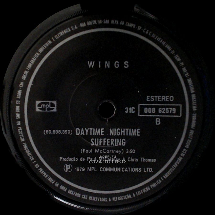 Wings - Goodnight Tonight / Daytime Nighttime Suffering side B