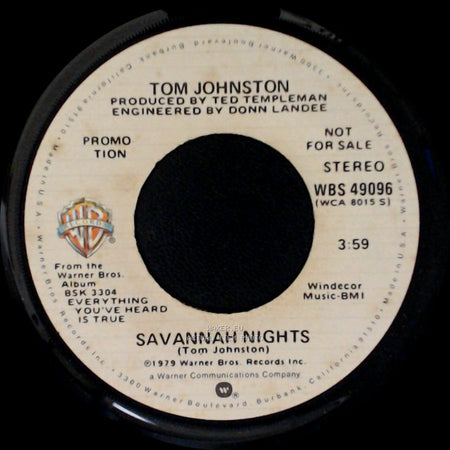 Tom Johnston - Savannah Nights / Savannah Nights side A