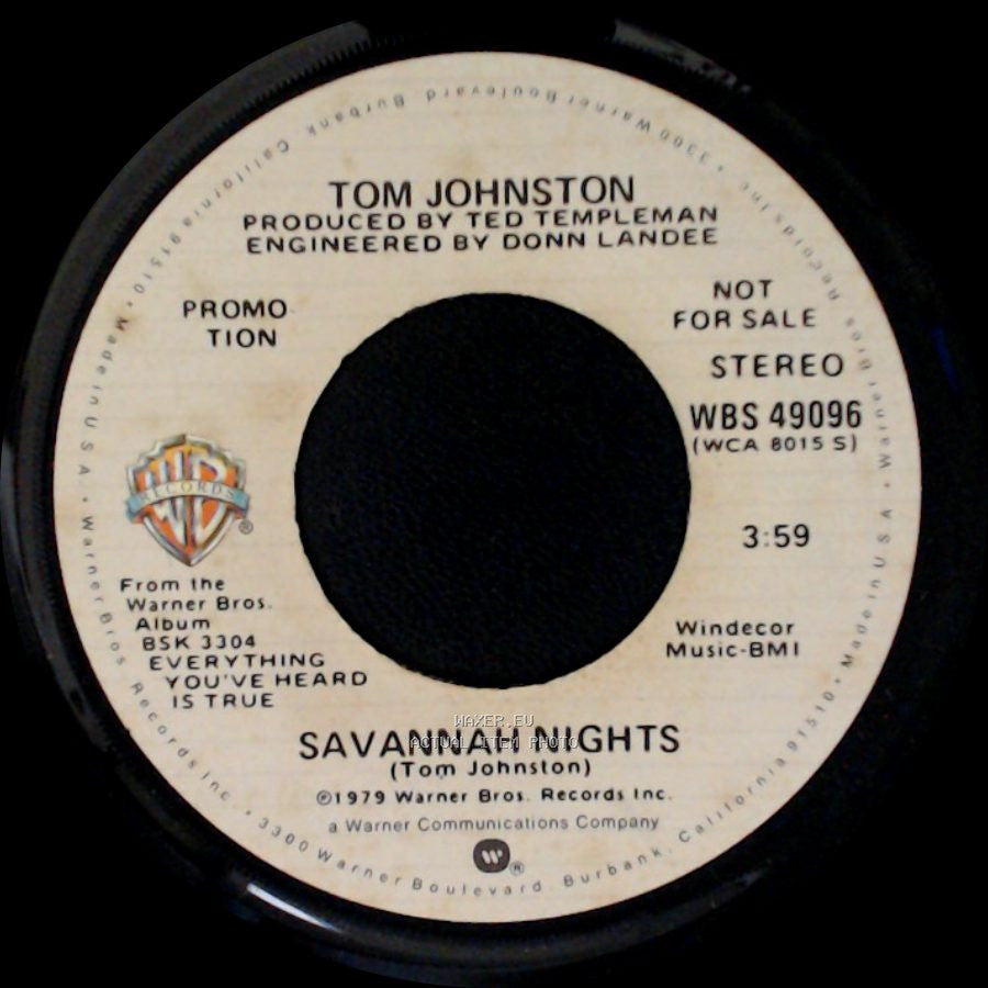 Tom Johnston - Savannah Nights / Savannah Nights side A