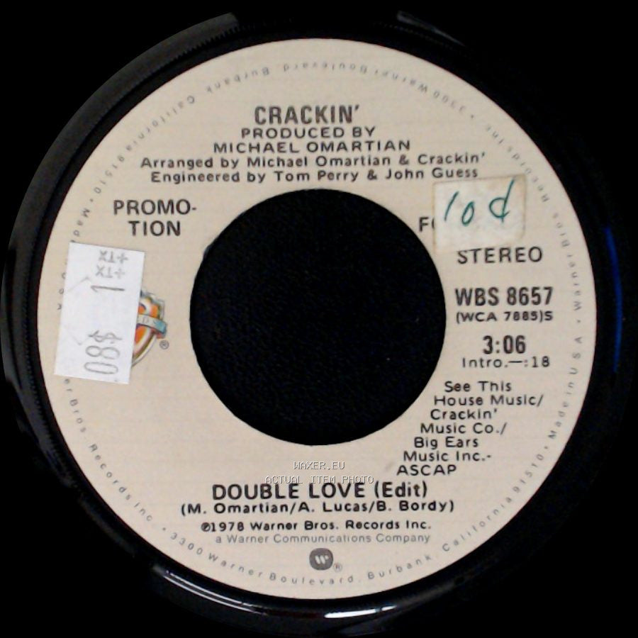 Crackin' - Double Love (Edit) / Double Love (Edit) side A