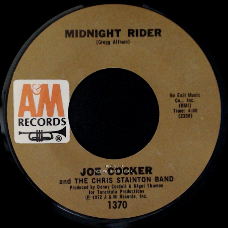 Joe Cocker And The Chris Stainton Band - Midnight Rider / Woman To Woman side A