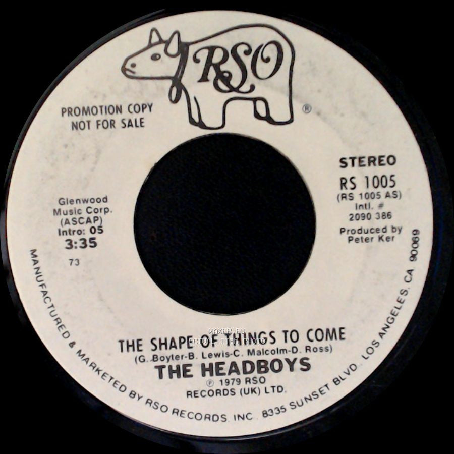 The Headboys - The Shape Of Things To Come / The Shape Of Things To Come side A