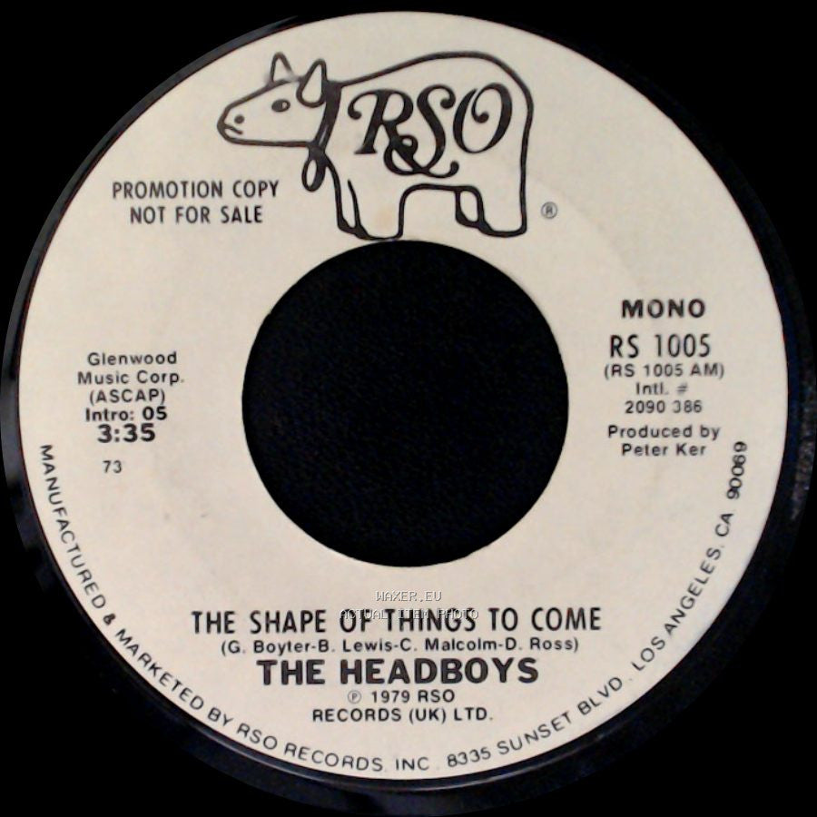 The Headboys - The Shape Of Things To Come / The Shape Of Things To Come side B