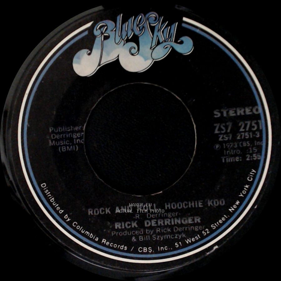 Rick Derringer - Rock And Roll, Hoochie Koo / Time Warp (Instrumental) side A
