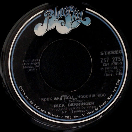 Rick Derringer - Rock And Roll, Hoochie Koo / Time Warp (Instrumental) side A