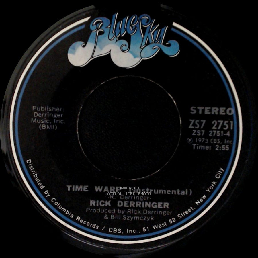 Rick Derringer - Rock And Roll, Hoochie Koo / Time Warp (Instrumental) side B