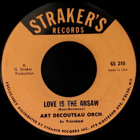 Glen Adams / Art Decouteau Orch. - Version - Part Ii / Love Is The Ansaw side B
