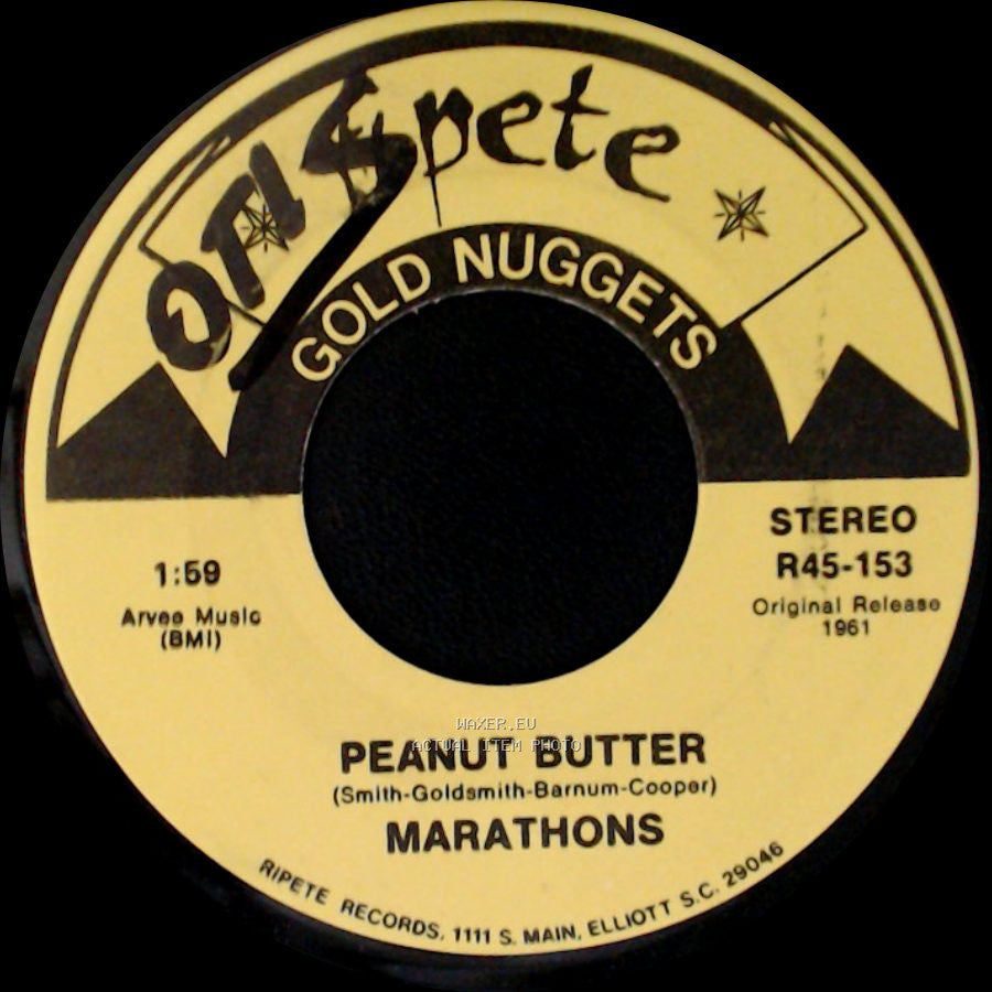 Troy Shondell / Marathons - This Time / Peanut Butter side B