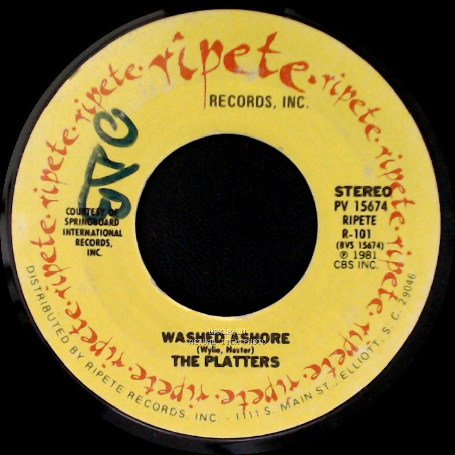 The Platters - Washed Ashore / With This Ring side A