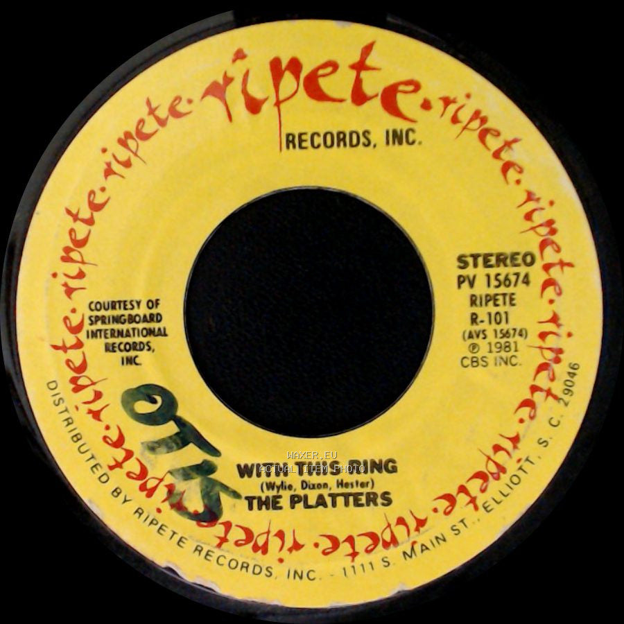 The Platters - Washed Ashore / With This Ring side B