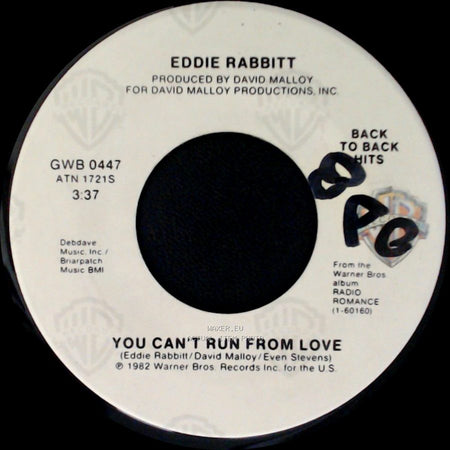 Eddie Rabbitt With Crystal Gayle / Eddie Rabbitt - You And I / You Can't Run From Love side B