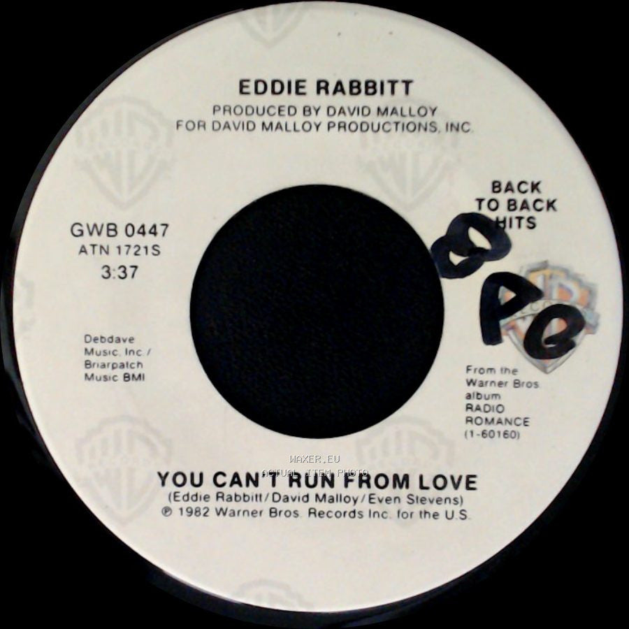 Eddie Rabbitt With Crystal Gayle / Eddie Rabbitt - You And I / You Can't Run From Love side B