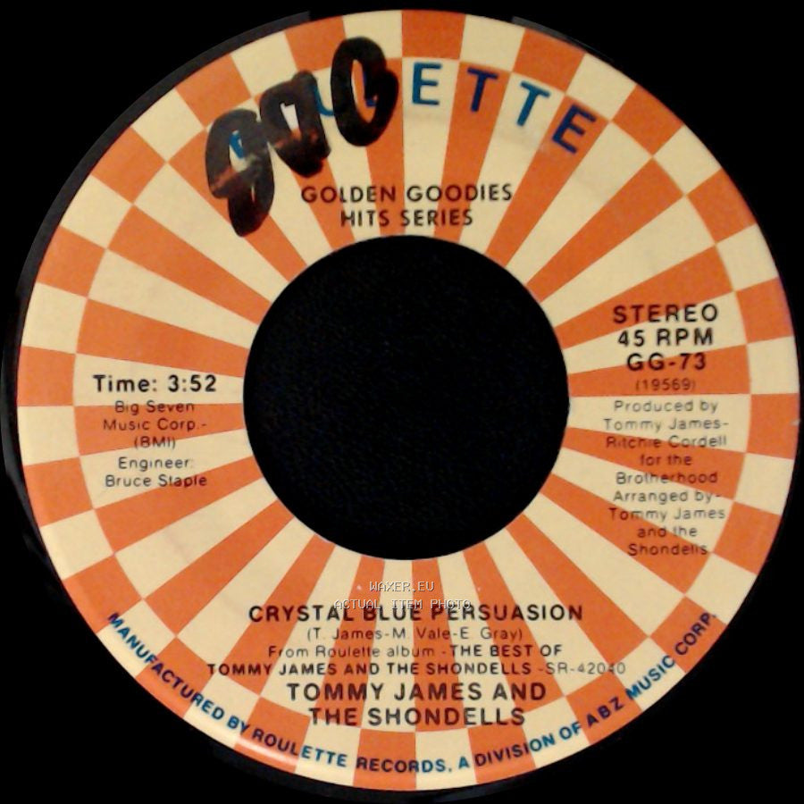 Tommy James And The Shondells - Crystal Blue Persuasion / Mony Mony side A