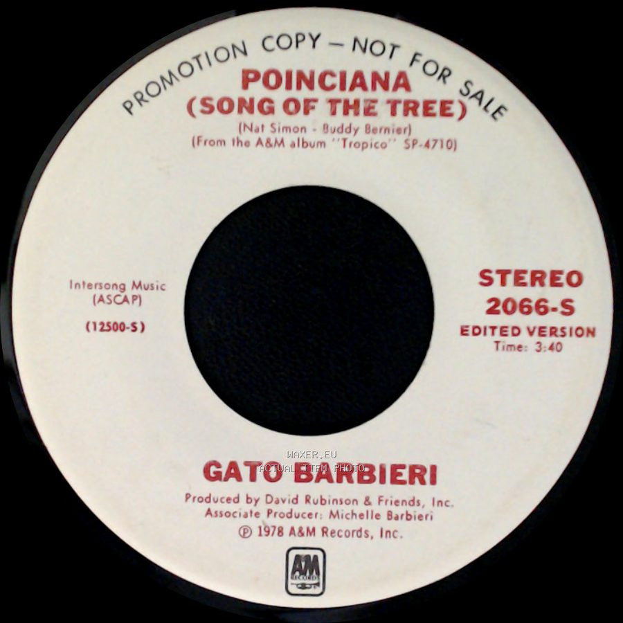 Gato Barbieri - Poinciana (Song Of The Tree) / Poinciana (Song Of The Tree) side A